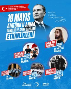19 Mayıs Atatürk’ü Anma, Gençlik ve Spor Bayramı Etkinlikleri